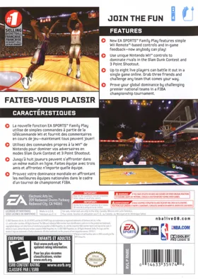 NBA Live 08 box cover back